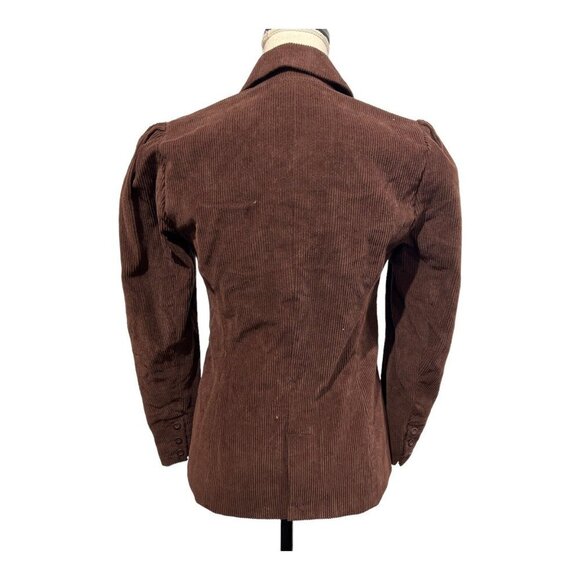BlankNYC Womens XS Corduroy Blazer Jacket Brown 1 Button Academia Office Preppy - Picture 4 of 10